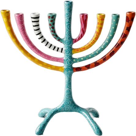 חנוכיה מצוירת ביד